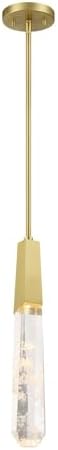 GEORGE KOVACS P1283-859-L Drifting Droplets LED Mini Pendant, Brushed Brass
