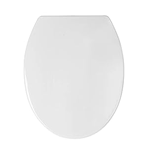 WOLTU Toiletdeksel, wc-bril met automatische sluiting, antibacteriële wc-bril, Fast Fix, wc-bril, wit