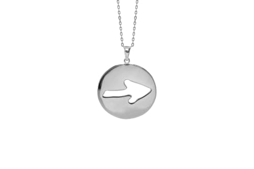 TALISMAN JEWELLERY Colgante de Plata de Ley 925 - Flecha del Camino de Santiago (15 mm x 15 mm)