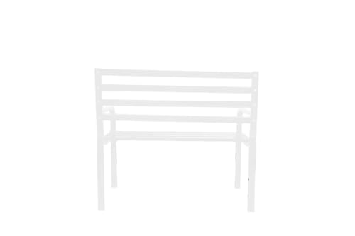 Image of Amazon Brand - Solimo Metal 2 Seater Garden Bench | Durable Outdoor Park Bench for Balcony Patio Terrace, Living Room | Ideal Indoor and Outdoor Seating Furniture (White)