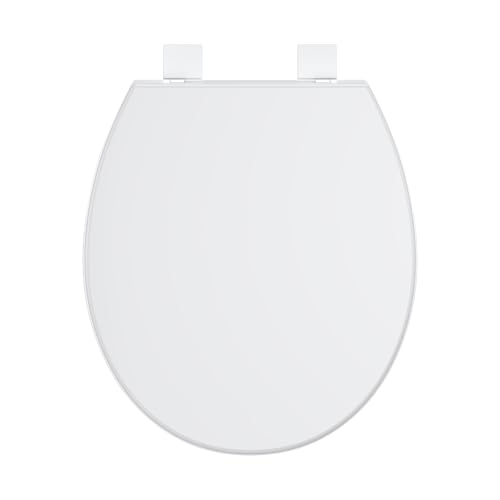 Toilet Seat Cover, Round Toilet Seat with Quick-Release Design, Easy to Remove and Clean, Smooth PP Material, Ideal for Daily Bathroom Needs,White