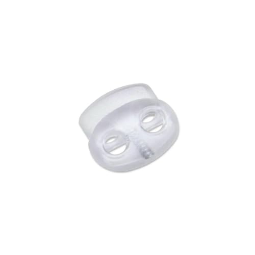 ZEYRU New 10pcs Cord Lock Stopper Cord Ends Toggles Clip Buckle Button White Black Frost Shoelace Sportswear DIY Bag Accessory-NO03 Clear022