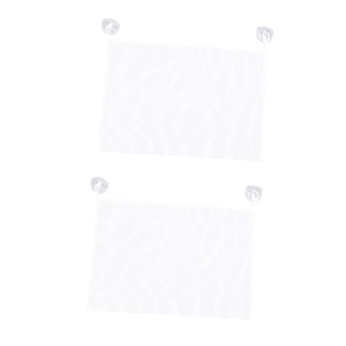 ifundom 吸盤付きバスおもちゃ収納バッグ メッシュネット 通気性 省スペース設計 白