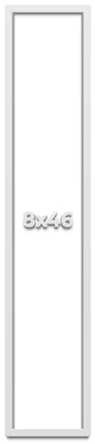 8x46 Shadow Box White Solid Pine Wood Picture Frame with Acid-Free Backing UV Acrylic & Hanging Hardware with 0.75 Inches of Usable Depth and 0.75 Inches Frame Moulding Width