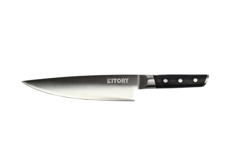 Kitory Chef Knife 8", Gyuto Kitchen Knife - Full Tang Pro Chopping Chopper- Forged HC Steel - Ergonomic Pakkawood Handle-2025 Gifts