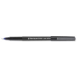 5 Star Fibre Tip Pen Medium 0.4mm Tip 0.4mm Line Blue [Pack 12]
