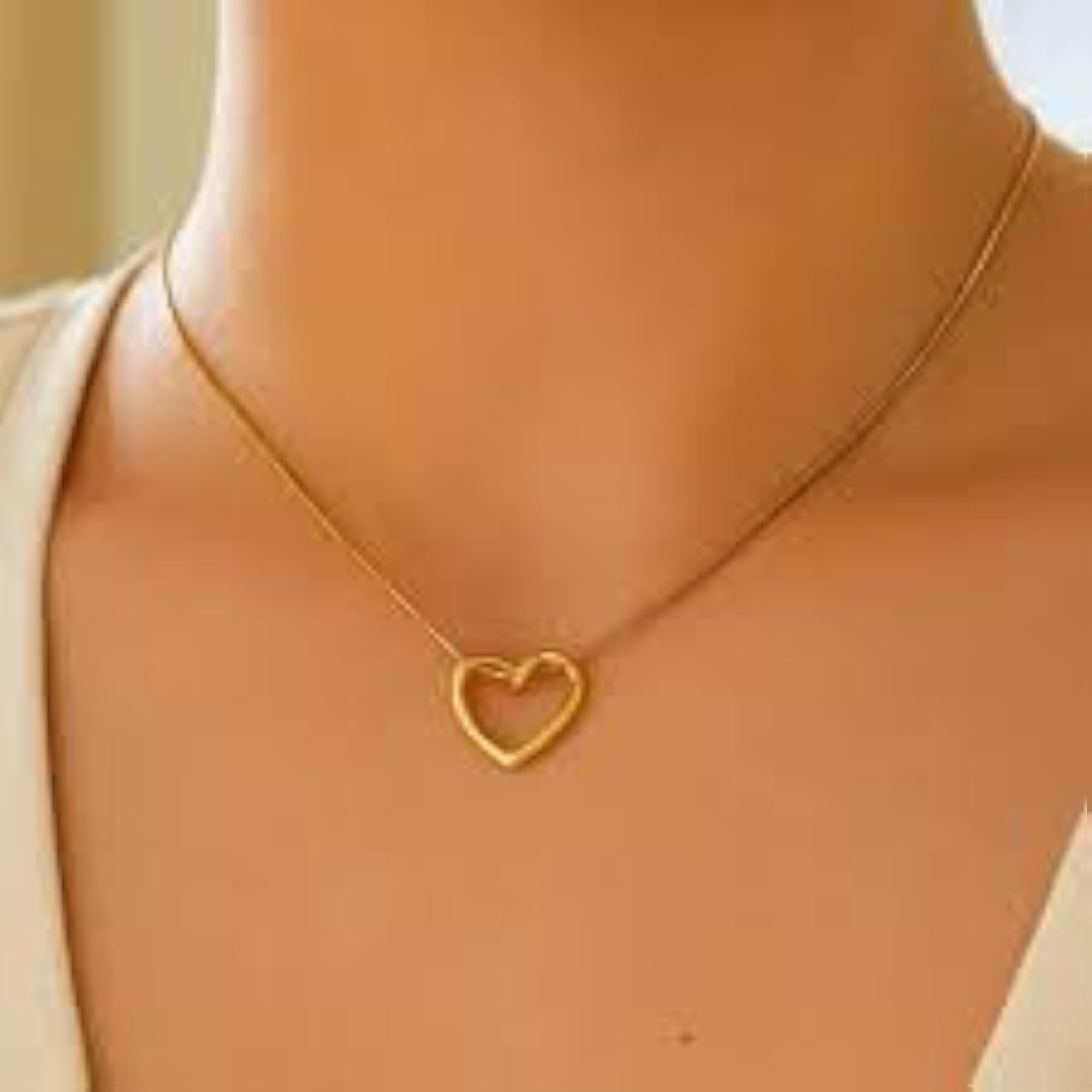 Stylish Heart Shape Chain Pendant Combo Set with Bracelet and Earrings