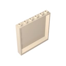 Gobricks 59349 Door Panel 1x6x5 10 Pieces GDS-773 Compatible with Lego Building Blocks Color:White (yellowish) — image 1