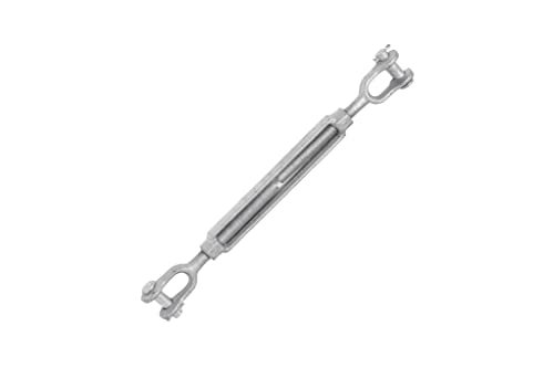 TB001IM07 Tensor de Quijada en Acero Galvanizado Forjado, Capacidad 10000 lbs, 1 pulgada de rosca x 12 pulgadas de ajuste, 26-5/8 pulgadas de longitud miniatura 1