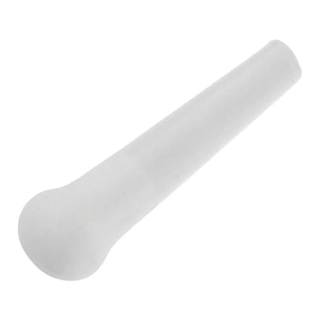 Unomor Ergonomic Ceramic Pestle Grinding Rod for Garlic and Spices Handheld Kitchen Masher with Long Handle for Easy Grip Lightweight Tool for Mashing Medicinal Herbs and Seasonings