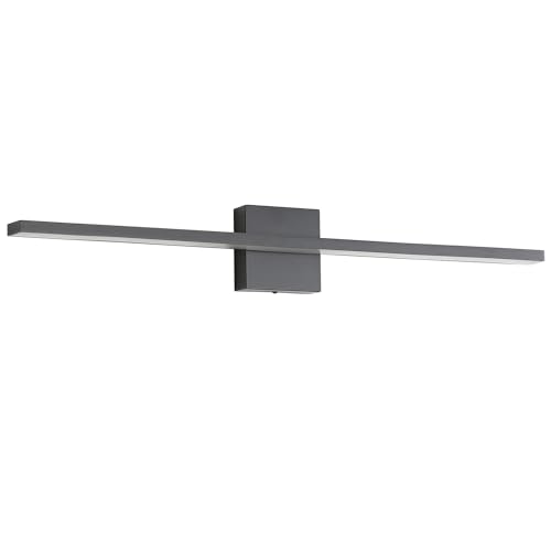 Image of Lonruka Bathroom Light Fixtures Over Mirror, 32 Inch Black Bathroom Vanity Light, LED Modern Wall Sconce 3000K Bar Vanity Lights for Restroom