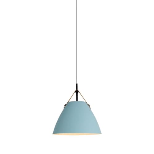 Lámpara colgante rústica simple azul luz colgante retro vintage de metal