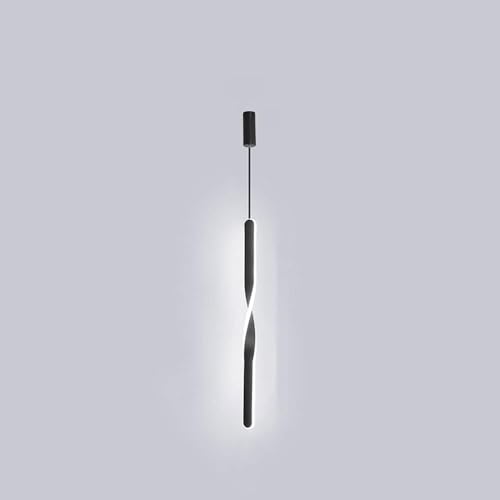 Lampe suspendue minimaliste en longue bande blanche design nordique