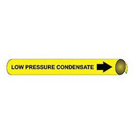 Pipe Marker - Precoiled and Strap-on - Low Pressure Condensate, YLW, For Pipe 3-3/8