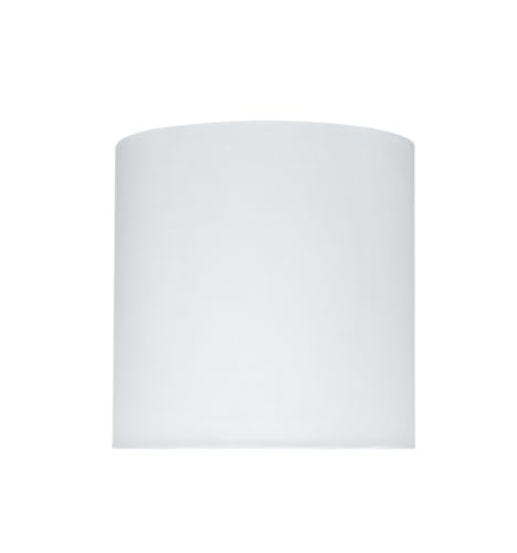 Image of Aspen Creative 58302A, Drum Uno Lamp Shade, Off White, 8 inch Top x 8 inch Bottom x 8 inch Height, Slip UNO 36mm