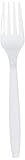 Fineline Settings 100-Piece Extra Heavy Cutlery Forks, White