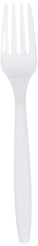 Fineline settings Disposable Plastic White | Flairware Collection | Pack of 100 Fork