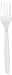Fineline Settings 100-Piece Extra Heavy Cutlery Forks, White