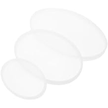 ARTIBETTER Silicone Resin Tray Molds 3pcs Oval-Shaped Coaster Molds, Coaster Epoxy Resin Casting Mould for Desktop DIY Craft Office Home Decor Supplies