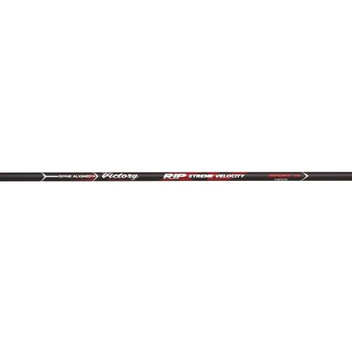 Victory Archery RIP XV 0.204" Small Diameter Hunting Arrow (Spine: 500, 12 Pack Bare Shafts, Straightness ± 0.006 - Sport - Red)