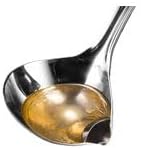 304不锈钢隔油勺厨房滤油神器过滤油去油漏油汤勺油汤分离勺子 Stainless Steel Long handled soup spoons，Spoons,Meal spoon Household Cleaning，Kitchen Storage Essentials