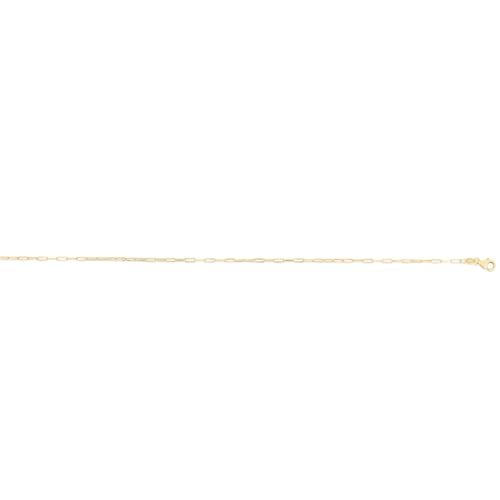 Floreo 14K Yellow Gold 1.2mm Solid Paperclip Link Chain Necklace3