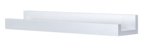 levandeo Bilderleiste L40cm Weiß MDF Holz Wandregal Kurz Wanddeko...