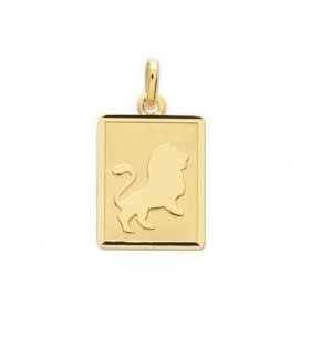Médaille Zodiaque Or 18k LION - Pendentif astro haut de gamme en or pur