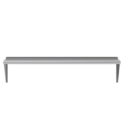 Image of AmGood 16 in. x 60 in. Stainless Steel Wall Shelf | NSF | Metal Shelving | Garage, Laundry, Storage, Utility Room | Restaurant, Commercial Kitchen