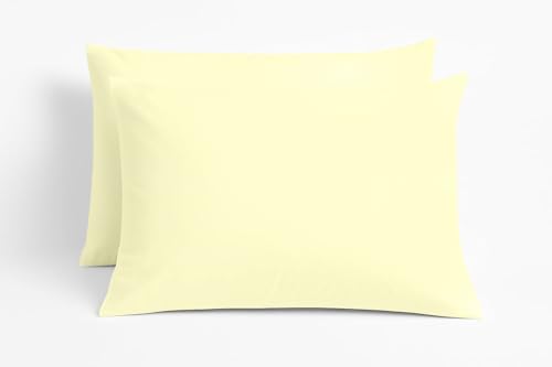 Image of Comfort Beddings 100% Organic Cotton Pack of 2 Travel Pillowcases 12x16 Ivory Pillow Cases with Envelope Closure, Crisp Percale Weave, Soft & Cooling Pillow Covers (Size-12x16, Ivory)
