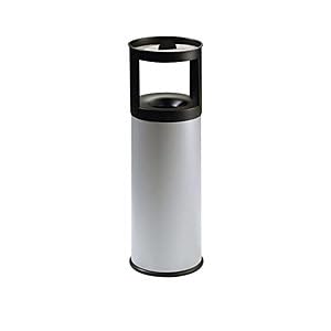 kaiserkraft | Sicherheits-Kombiascher | flammverlöschend | Stahlblech | Volumen 25 l | HxØ 800 x 250 mm | grau