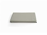  Drap Plat en Satin De Coton - Concerto - 270 X 300 Cm - Rayures Blanc Lin