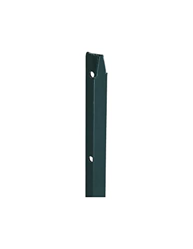 Filiac Piquet de clôture Simple en T plastifié Vert Hauteur 1,2 m - Section 30 x 30 mm