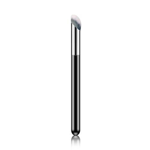 Angled Concealer Brush Under Eye,Small Nose Contour Brushes for Dark Circles Puffiness,Perfect For Blending Liquid Cream or Flawless Powder Cosmetics Buffing Concealer Synthetic-GOHIGH