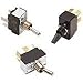 6GA5B-NWH3, Switch Toggle ON None Off SPST Bat Lever Quick Conn 15A 250VAC 559.27VA Panel Mount with Threads (5 Items)