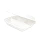 BIOZOYG Zuckerrohr Menübox-3-geteilt I nachhaltiges Take-Away-Geschirr biologisch abbaubar I Zuckerrohr Box für heiße & kalte Speisen unbeschichtet 25x20x7,5cm I Lunchbox 3 Kammern 200 Stück