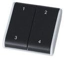 Commande radio Eltako FHS4 double bascule alu/anthrazit soft 30000770