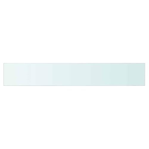 Image of 2-Pack Tempered Glass Wall Shelves 31.5x4.7 in Clear Floating Shelves for Bathroom Bedroom Living Room Display & Storage 33 lbs Capacity No Hardware