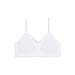 Maidenform Girl Big Girls' Slim Bra Crop Seamless, White, Medium