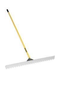 Midwest Rake Lute Various Width Head 24"- 42", 30" Head Width, Oversized 1-3/8" x 82" Handle, Light Lute Head, Goliath Brace