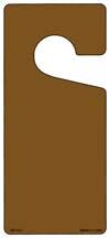 SMART BLONDE Brown Solid Blank Novelty Metal Door Hanger DH-011