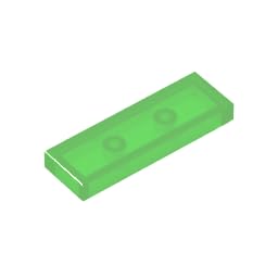 Gobricks 63864 Foundation Plate Tile 1x3 50 Pieces GDS-562 Compatible with Lego Building Blocks Color:Trans Green โ image 1