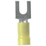 Panduit, PV10-8F-L, Fork Terminal Vinyl Insulated Funnel Entry 12-10 AWG #8 Stud Size Standard Package. (250 Item/s)