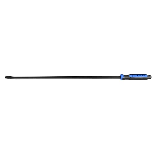 Image of Mayhew Tools 14119BL Dominator Pro Pry Bar, Blue, 48 inch Curved | Fully Heat-Treated Steel, Strikeable Cap & Shock-Absorbing Ergonomic Handle