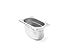HENDI Gastronormbehälter, temperaturbeständig von -40° bis 300°C, Heissluftöfen-Kühl- und Tiefkühlschränken-Chafing Dishes-Bain Marie, 0, 6L, GN 1/9, 176X108X(H) 65Mm, Edelstahl