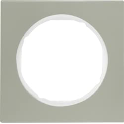 Marco 1E R.3 plaque finition acier blanc polaire brillant interrupteur encastré