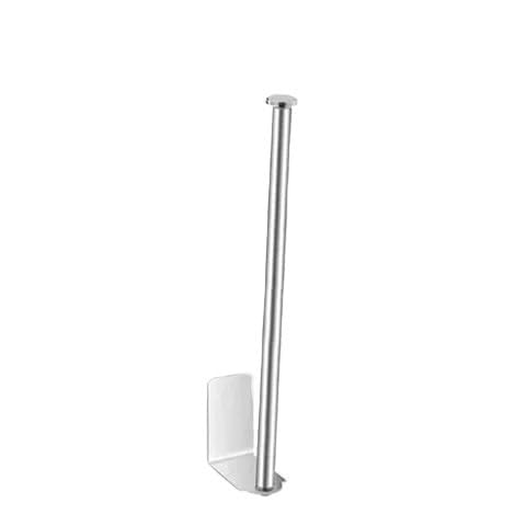 Door Stop Adhesive Paper Towel Holder Toilet Roll Stainless Steel(Silver M)