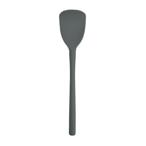 Image of Tovolo Flex Core Scoopula Silicone Multifunction Spoon Spatula Combo Charcoal Gray, BPA Free Spatula Spoon Silicone Heat Resistant Scoopula, Scoop and Serve Spatula Combo Kitchen Utensils