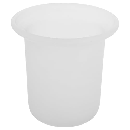 SEWACC Vaso para Escobilla de Inodoro de Cristal Esmerilado Mate Soporte Compacto para Baño Accesorio Antideslizante para Escobilla de Pared Adecuado para Baños Domésticos y Oficinas