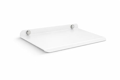 Image of 9 Inch Set 3 White Wall Shelf - Metal Floating Shelf for Wall, Wall Mounted Shelves, Modern Wall Shelf for Bedroom & Living Room Storage, Minimalist Wall Mount Shelf (22.86 CM Long X 12 CM deep)
